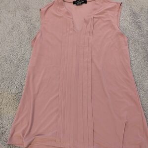 Mccoy Mauve Sleeveless Pleated Blouse